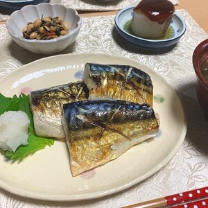 フライパンで☆サバの塩焼き